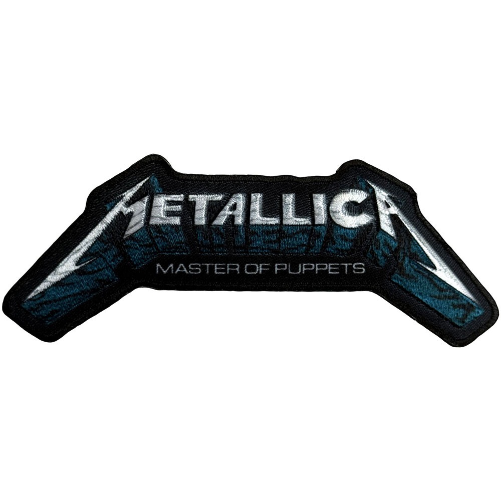 Metallica - Master Of Puppets Blue Poster Logo Patch - Schwarz